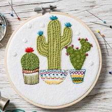 Load image into Gallery viewer, Cactus Applique Embroidery Hoop Craft Kit - Off The Trail Gifts
