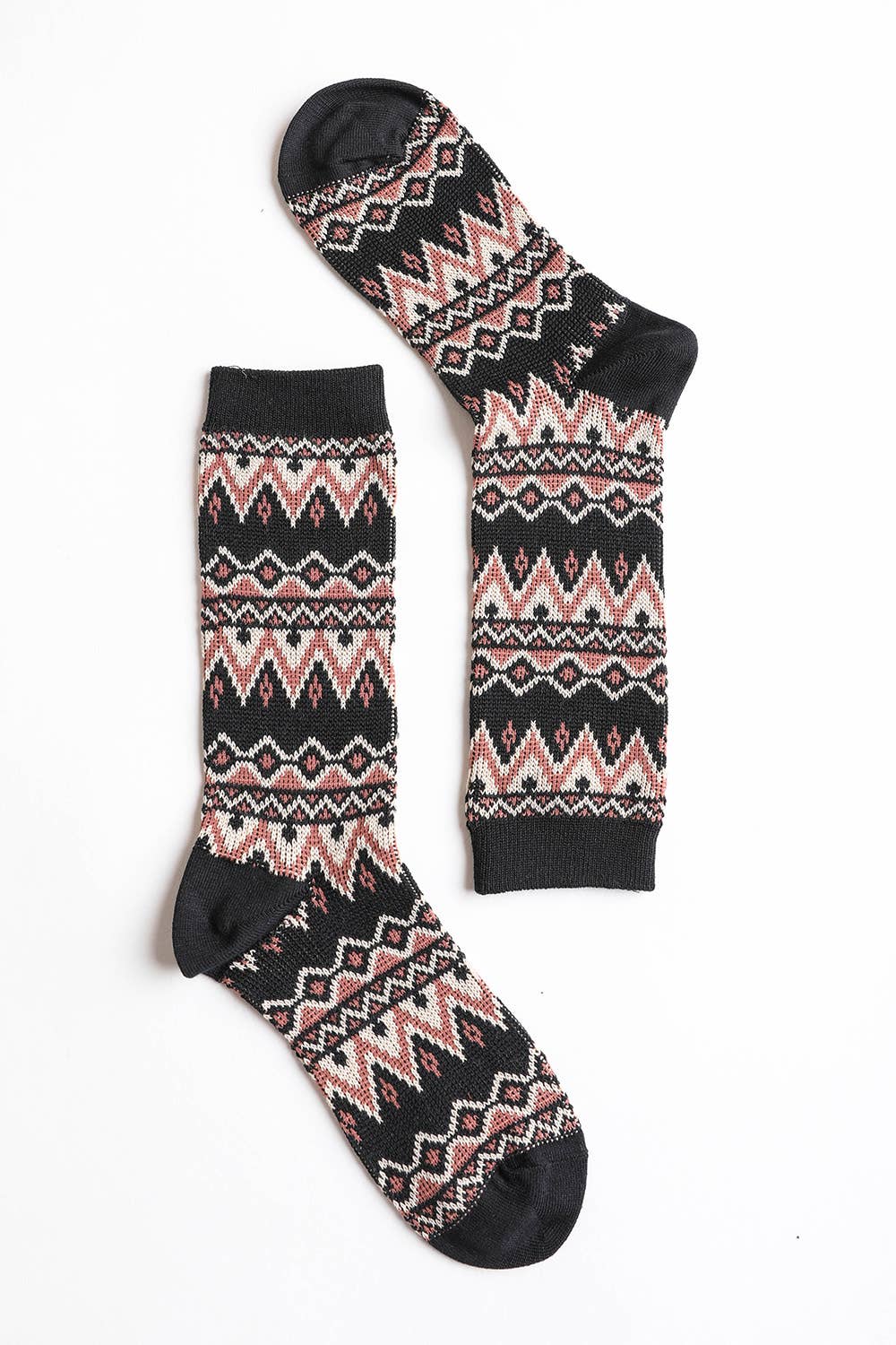 Tribal Pattern Black Socks - Off The Trail Gifts
