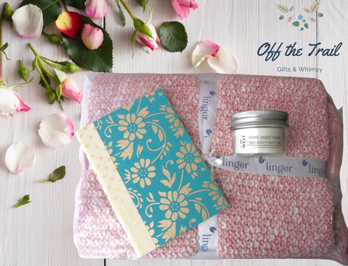 Southern Rose Gift Box - Throw Blanket, Journal and Candle Gift Box - Off The Trail Gifts