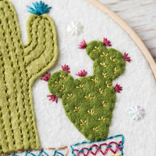 Load image into Gallery viewer, Cactus Applique Embroidery Hoop Craft Kit - Off The Trail Gifts
