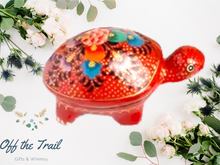 Load image into Gallery viewer, Paradise Red Turtle Ring Jewelry Box - Off The Trail Gifts
