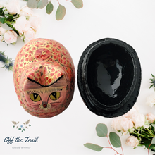 Load image into Gallery viewer, Red And Pink Wooden Paradise Cat Ring Puzzle Box - Off The Trail Gifts
