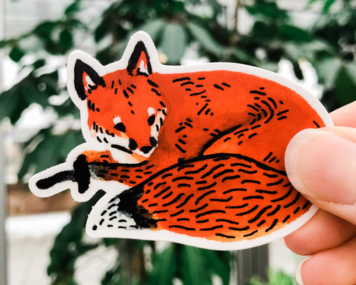 Red Fox Animal Vinyl Decor Sticker - Off The Trail Gifts