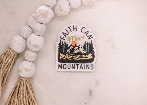 Faith Can Move Mountains Sticker - Off The Trail Gifts