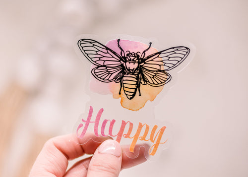 Bee Happy Vinyl Sticker Decal - Off The Trail Gifts