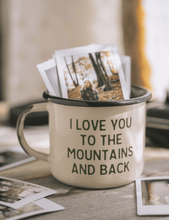 Load image into Gallery viewer, Mountain Lovin&#39; Enamel Camp Mug - Off The Trail Gifts
